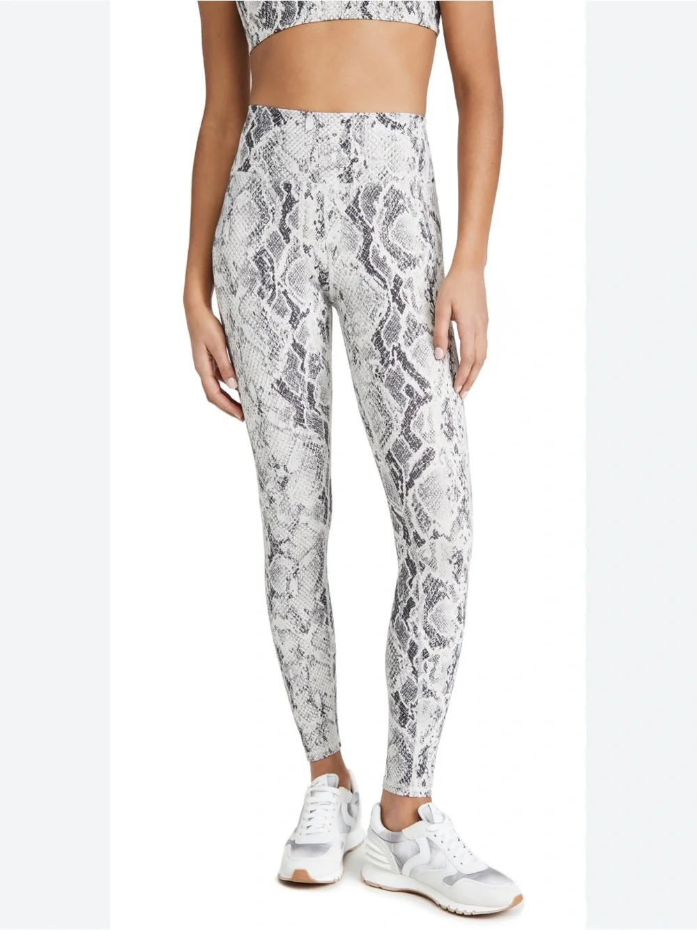 NWT Alo Yoga High Waist Snakeskin Vapor Leggings in Bone - S